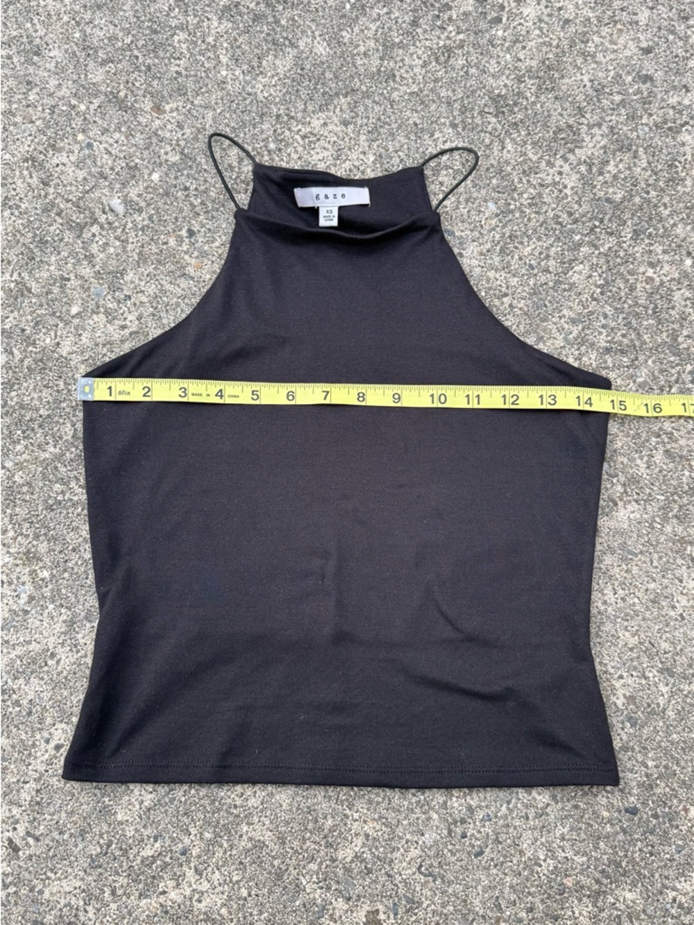 Gaze High Neck Racerback Cropped Tank Top Size XSmall - Picture 3 of 5